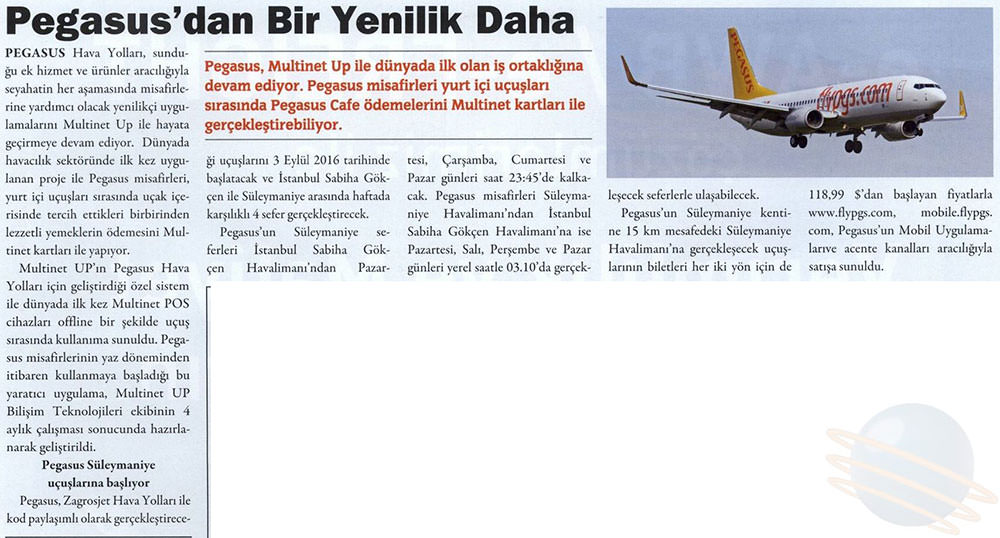 PEGASUS'DAN BİR YENİLİK DAHA