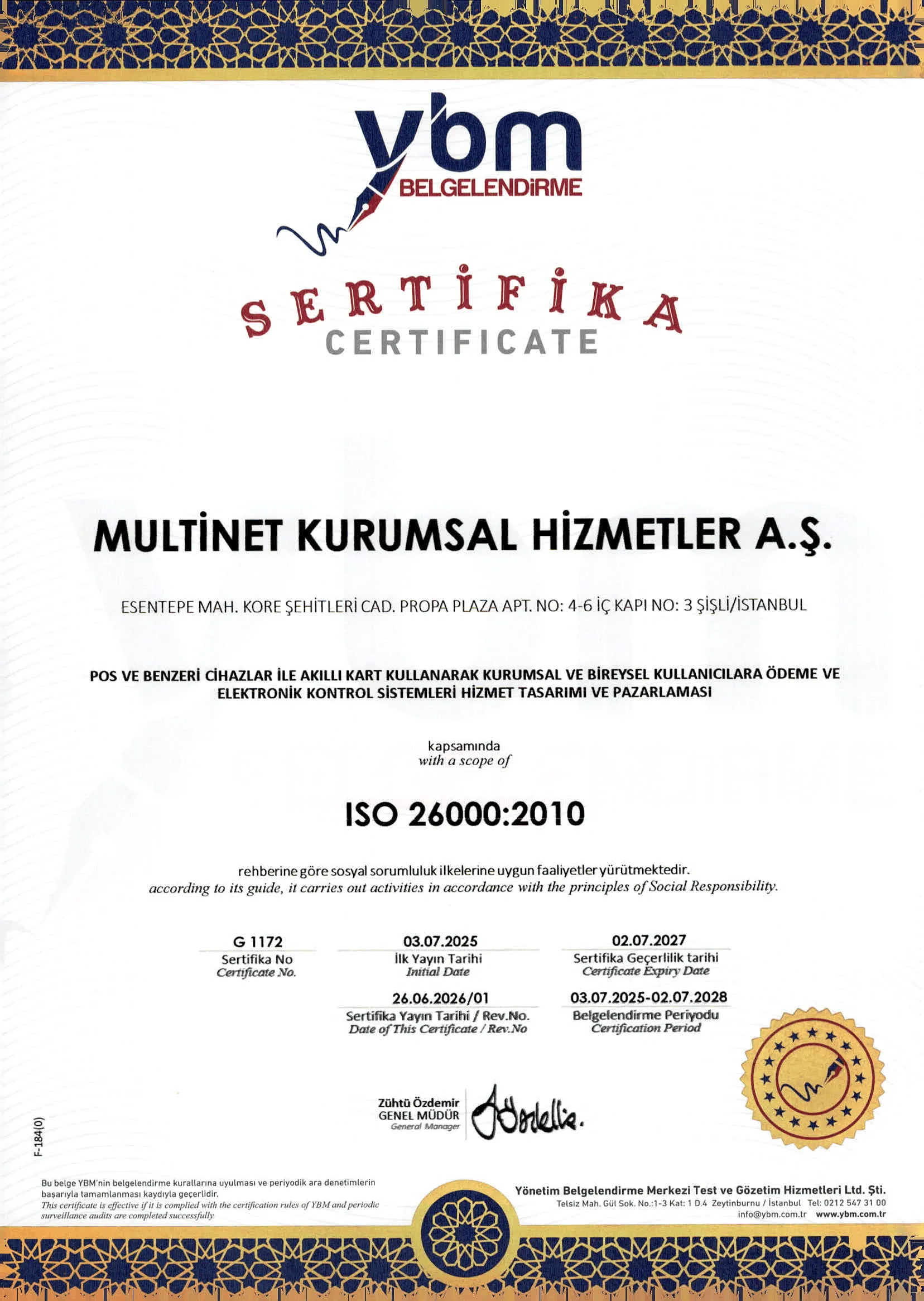 ISO 26000:2010 Belgesi